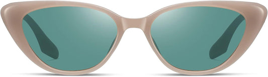 Retro Vintage Narrow Cat Eye Sunglasses for Women 90S Small Chic Style Trendy Sunnies UV400 Protection FZN7514
