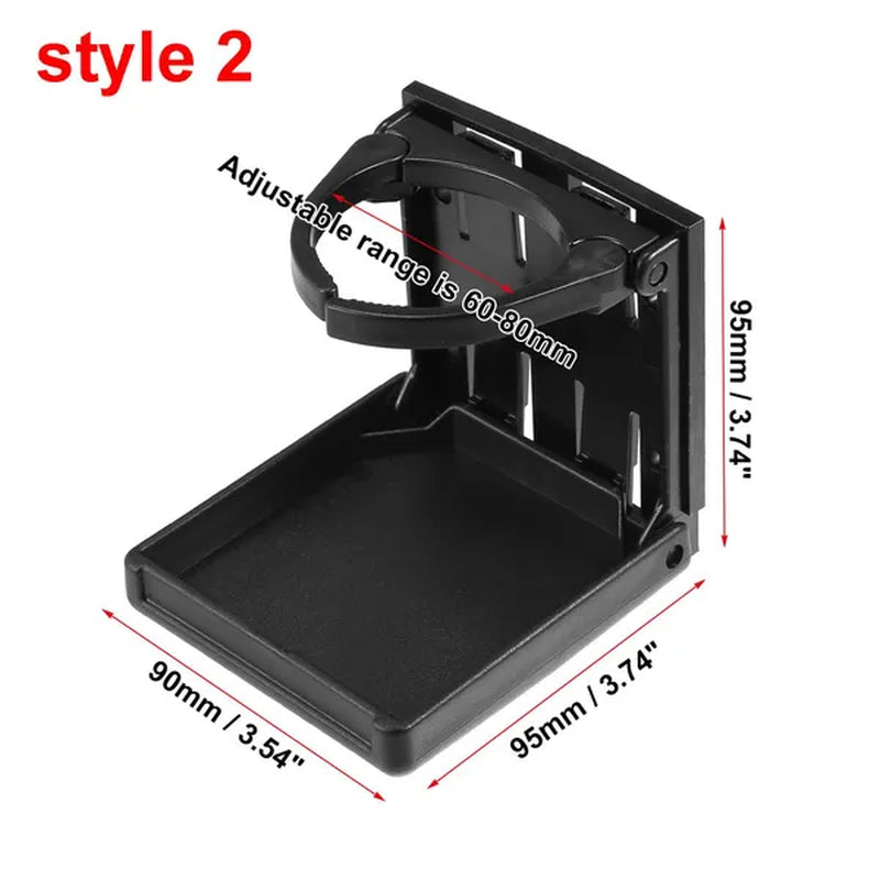 1/2PCS Cup Drink Holder Folding Car Cup Holder Water Bottle Holder Front Cup Holder Stand for Car Boat Truck Yacht SUV RV Van Cup Tray