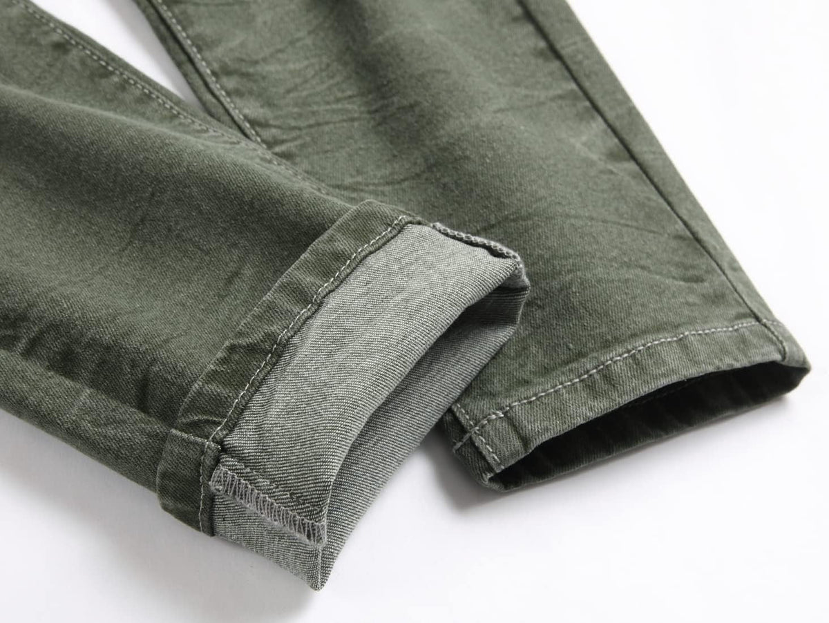 Boy'S Skinny Fit Ripped Destroyed Distressed Stretch Slim Jeans Pants