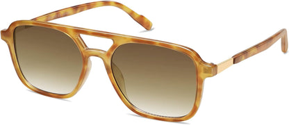 Retro Aviator Sunglasses for Women Men,Trendy Rectangle Womens Mens Shades Sun Glasses SJ2202