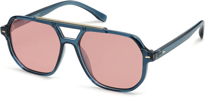 Retro Trendy Aviator Polarized Sunglasses Men Women Vintage 70s Square Stylish Frame Sun Glasses SJ2283