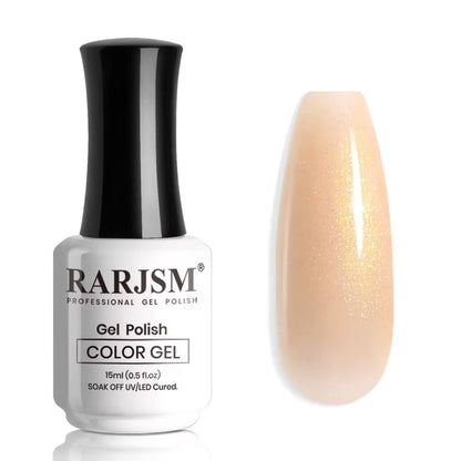 Nude Hot Pink Iridescent Gel Nail Polish Sheer Bright Neon Pink Glitter Jelly Gel Polish Neutral Shimmery Summer Color Sparkle Rainbow Pigment Gel 15ml Soak off Cured Need for Home Salon DIY