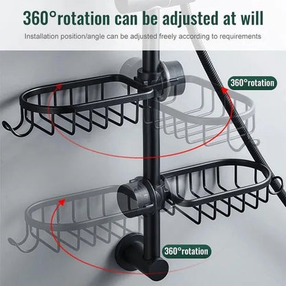 Adjustable Bathroom Faucet Storage Rack Drainage Shelf Kitchen Sponge Dish Cloth Finishing Rack Shower Shelves Bathroom Accessories
