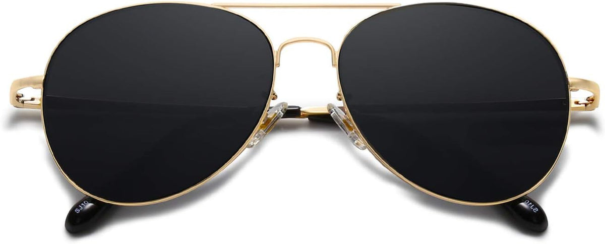 Classic Aviator Sunglasses for Women Men Metal Spring Hinges SJ1030