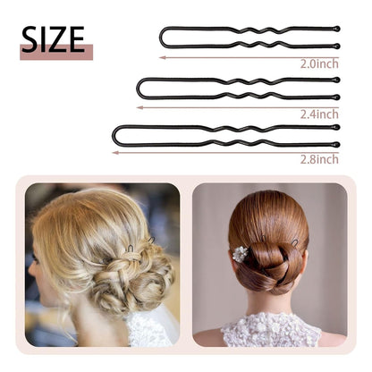 U Shaped Hair Pins for Buns, 100 PCS 2.8" Hair Pins for Women Hair Styling with Thick Hair