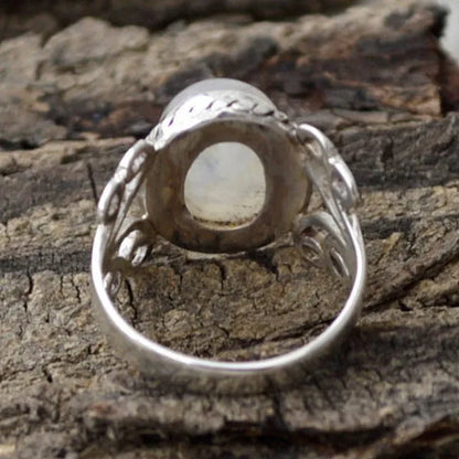 Exquisite Ring Rare Huge Princess Moonstone Jewelry Promise Proposal Gift Bride Engagement Wedding Band Rings Size 5 - 11