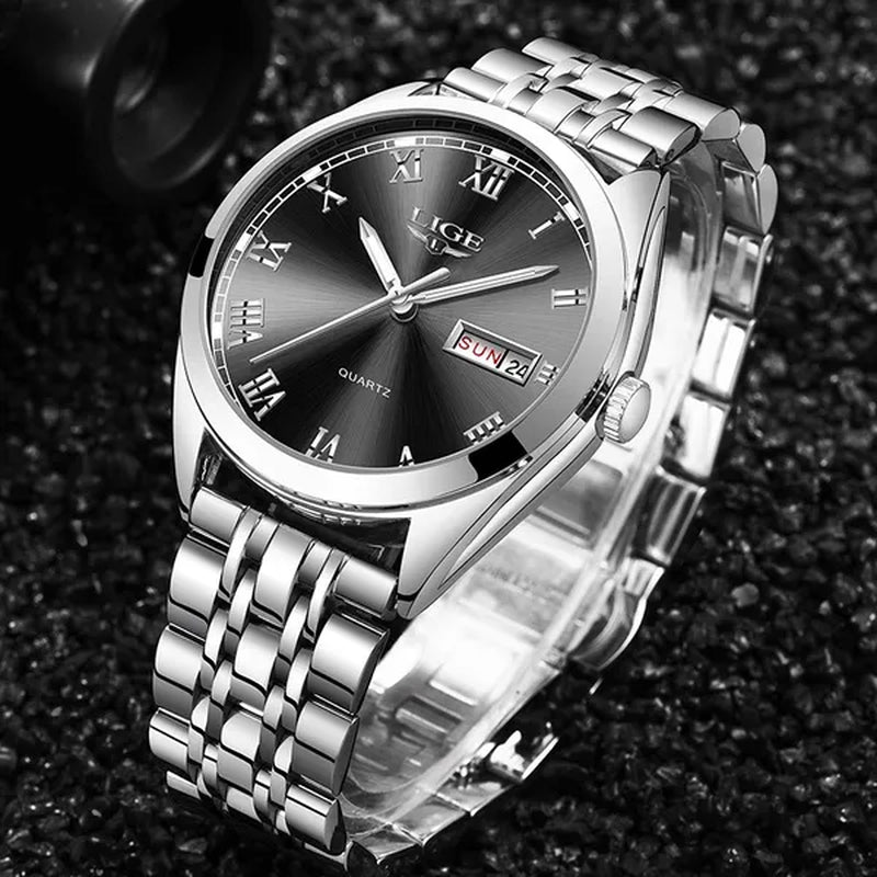 2019 LIGE New Rose Gold Women Watch Business Quartz Watch  Luxury Female Wrist Watch Girl Clock