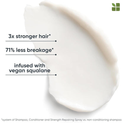 Biolage Strength Recovery Conditioner - Moisturizes & Strengthens Damaged Hair, Softness & Shine, Olive Squalane & Vegan Proteins, Paraben-Free, Vegan, Packaging May Vary