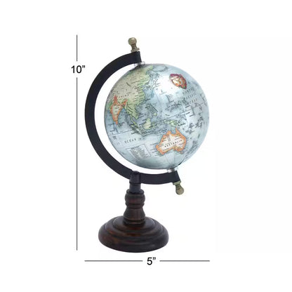 10 In. Brown Mango Wood Decorative Globe