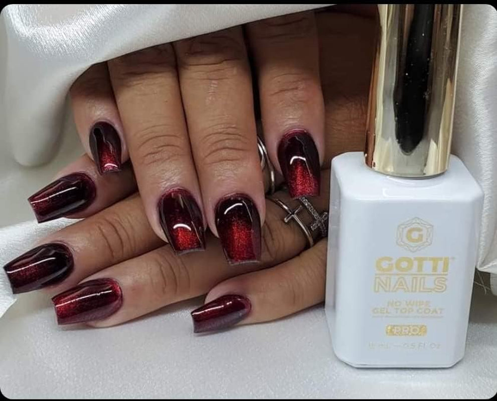Gel Top Coat - No Wipe, Non Yellowing, Stain Resistant, Shiny and Glossy Top Coat Nail Polish - Clear Nail Polish for UV Gel and LED Gel Applications
