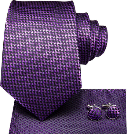 Mens Paisley Striped Tie WOVEN Necktie for Men and Handkerchief Cufflinks Set Wedding Formal Business
