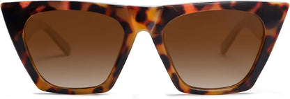 Trendy Oversized Square Cateye Polarized Sunglasses Womens Big Frame Shades SJ2115