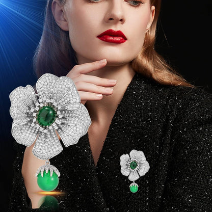 Brooches and Pins for Women Fashion Flower Brooches for Women Elegant Broches Costume Jewelry Brooch Lady Pins Christmas Holiday