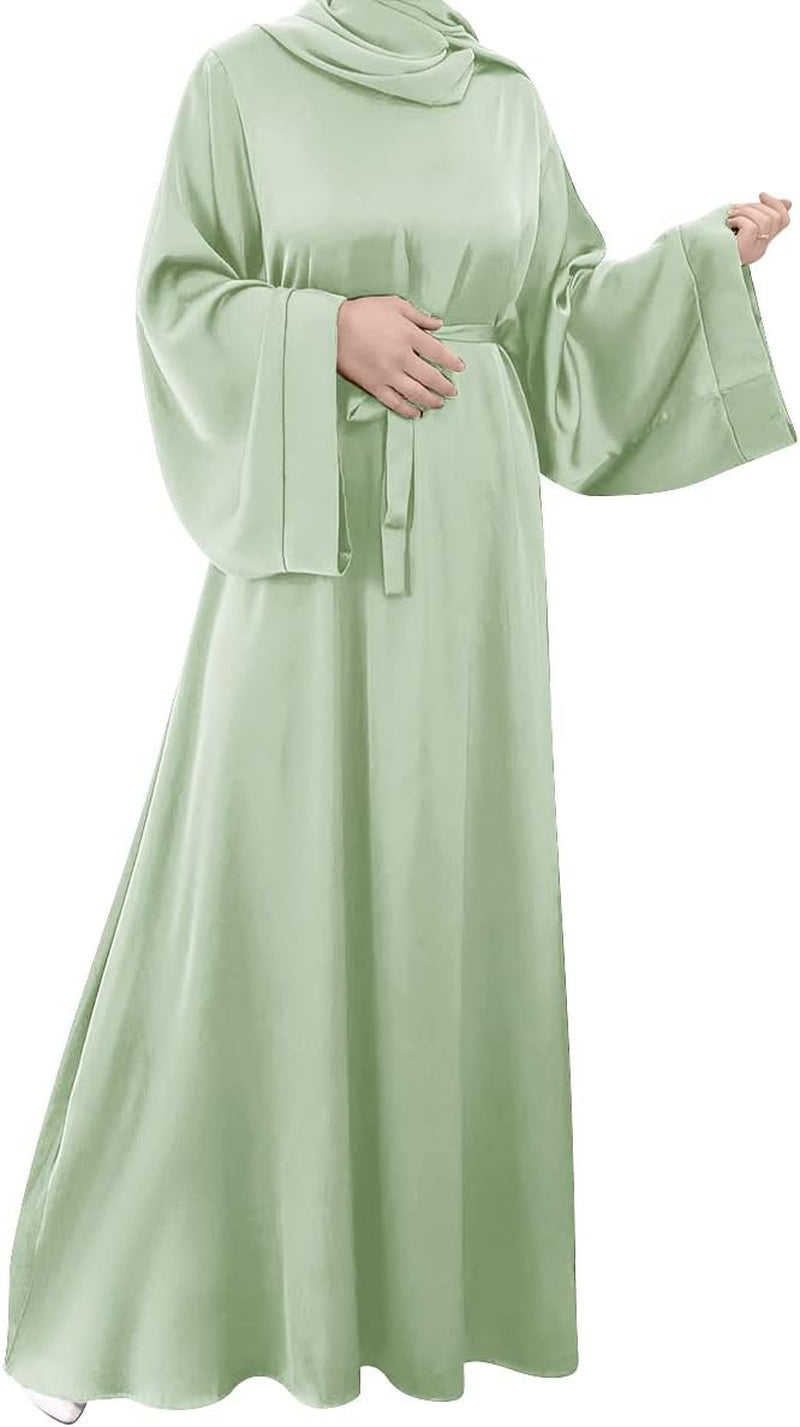 Woman Muslim Long Dress Ramadan Robes Islamic Women Long-Sleeved Robes Ethnic Style Arabian Robe