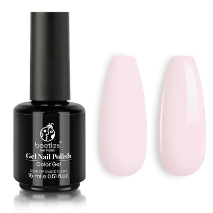 Beetles Gel Nail Polish, 1 Pcs 15ml White Color Soak Off Gel Polish Nail Art Manicure Salon DIY Gel Nail Design Decoration at Home Nail Lamp Needed Nails Minicure Kit Gift