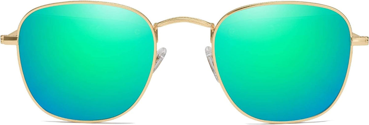 Square Polarized Sunglasses for Men Women Classic Vintage Retro Style