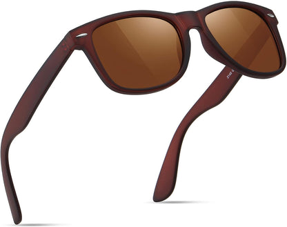 Sunglasses Men Polarized Sunglasses for Mens and Womens,Black Retro Sun Glasses Driving Fishing UV Protection