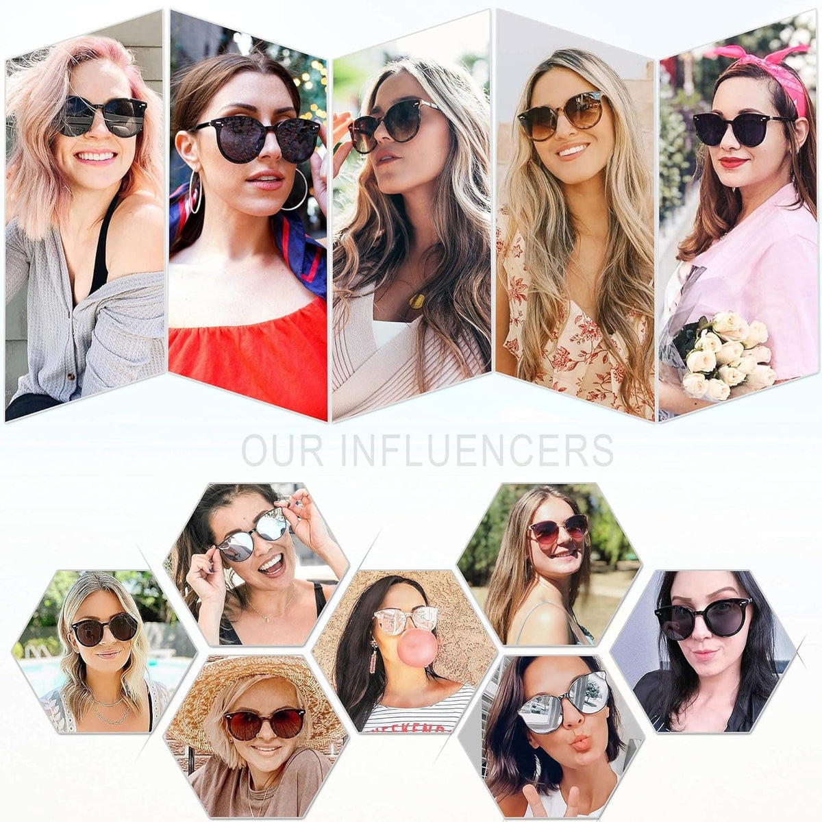 Sunglasses Womens Trendy 2025 Classic round Retro Vintage Shades Large Frame Sunnies SJ2067
