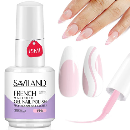French Gel Nail Polish - 1PC 10ML Blue Gel Polish U V LED Soak Off Gel Quick French Manicure Gel Polish Nail Salon DIY Home for Starters Professionals Party