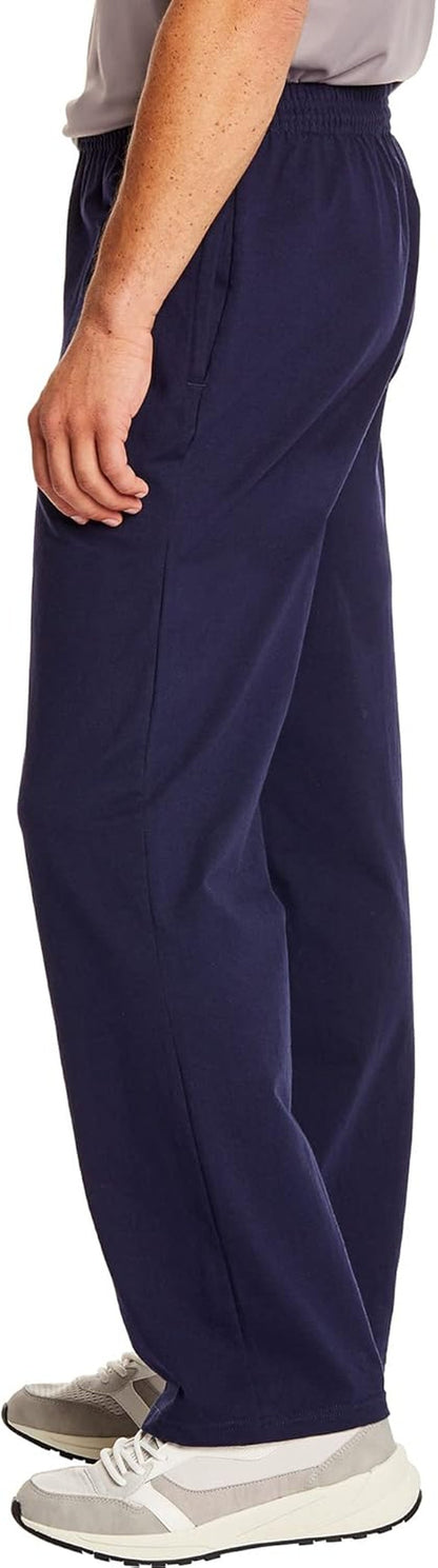 Essentials Sweatpants, Men’S Cotton Jersey Pants with Pockets, 33”