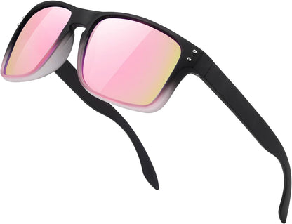 Polarized Sunglasses Men Womens - Retro Square Sun Glasses for Fishing Driving UV Protection