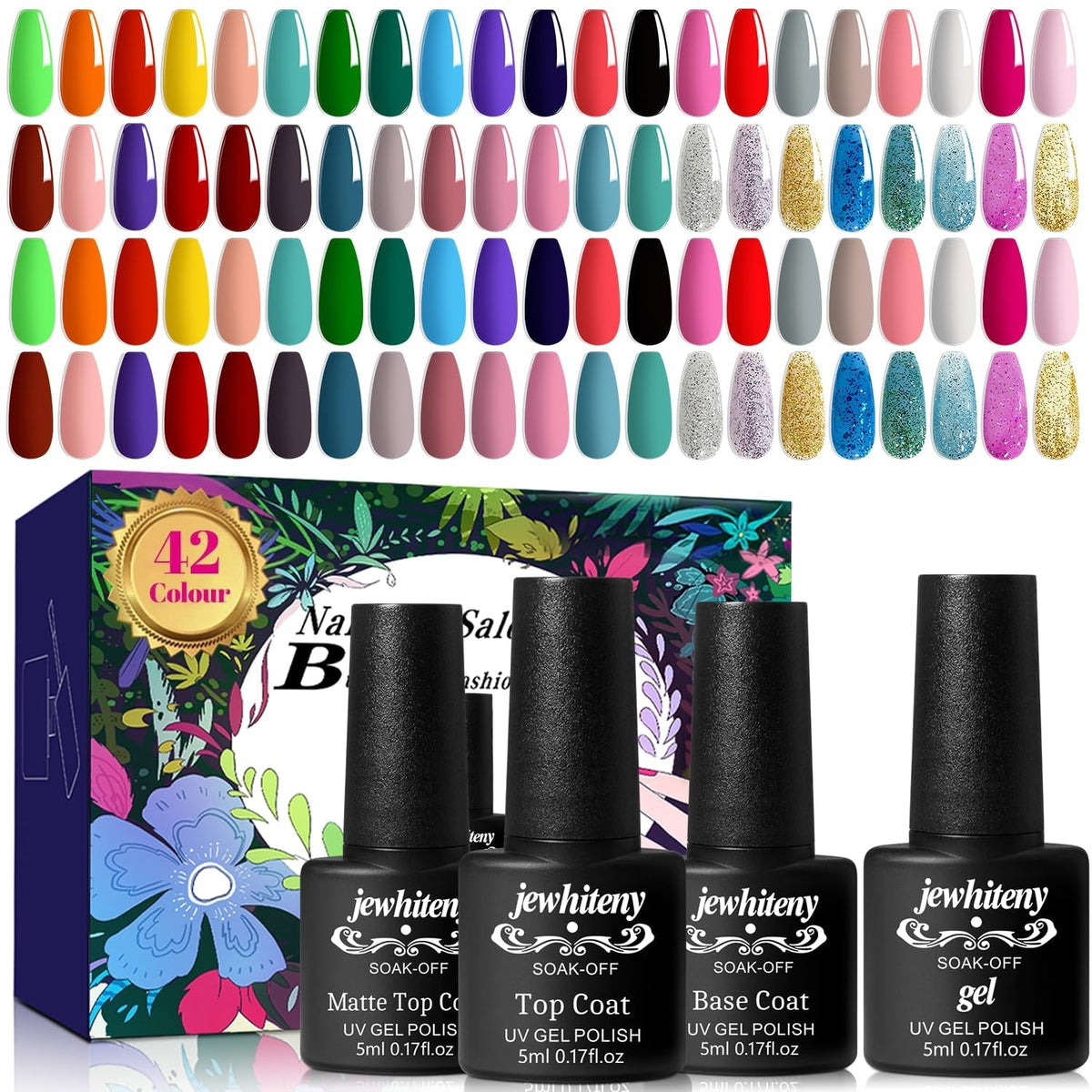 27 Colors Gel Nail Polish Kit with U V Light, 120W U V LED Nail Dryer Lamp Curing Gel Nail Polish Set Popular Gel Nail Polish Set DIY at Home, Nail Manicure Tools
