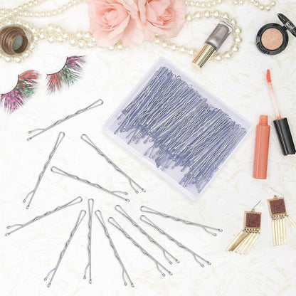 Silver Bobby Pins for Gray Hair 120PCS 2Inches Hair Pins for Women with Box