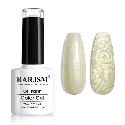 Pearl Gel Nail Polish, Glitter Drawing Gel Polish Shimmer Mermaid Nail Gel Soak Off UV Gel for Salon Home DIY Manicure Use