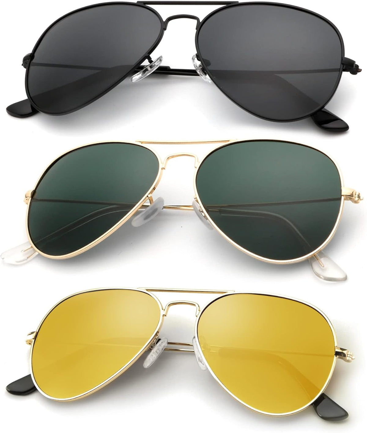 Classic Aviator Sunglasses for Men Women Driving Sun glasses Polarized Lens UV Blocking