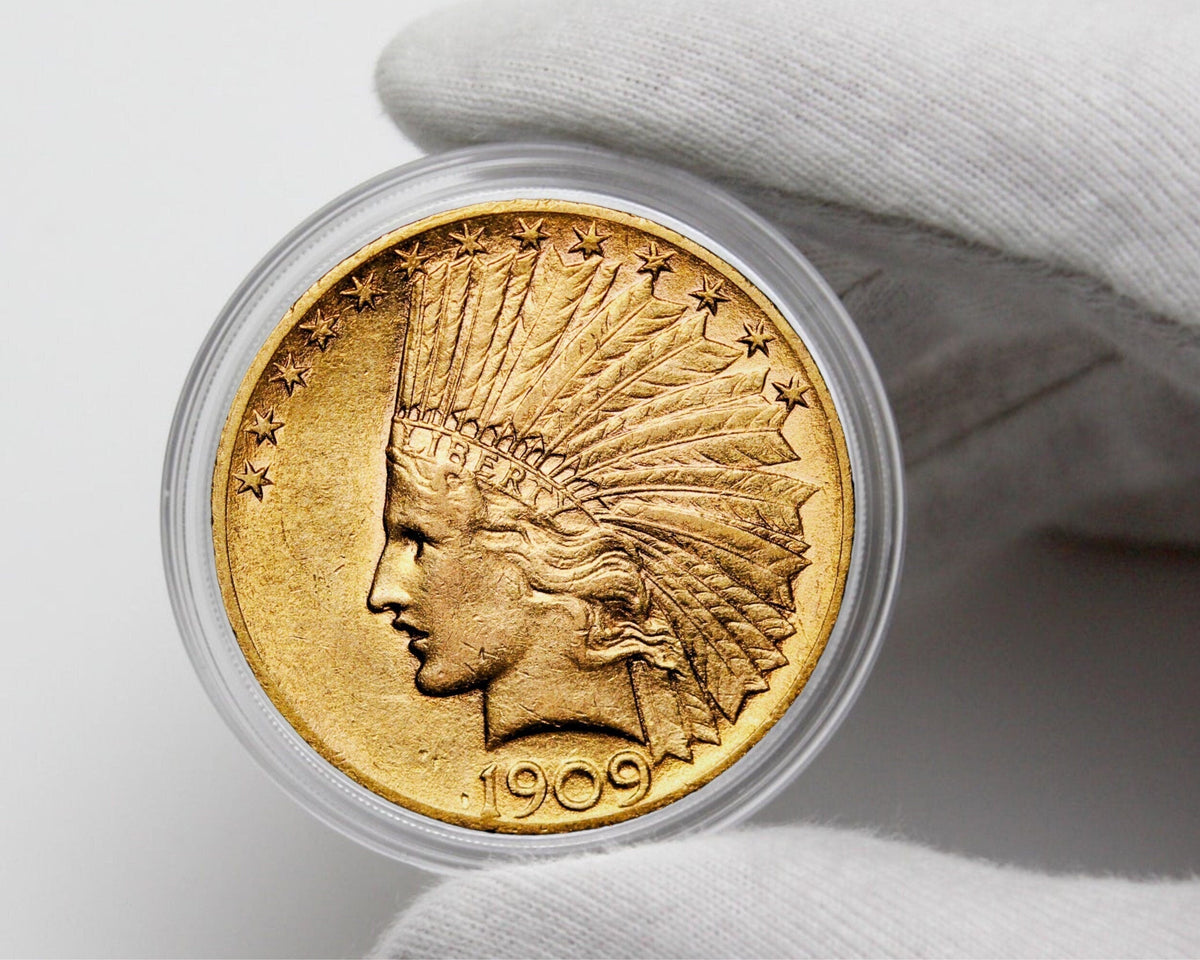 Coins 1909 10 Dollar Indian Head Gold Plated Collectibles Coins US Commemorative Old Coins Perfect for Gifts Antique Coins to Collect Masters Coins